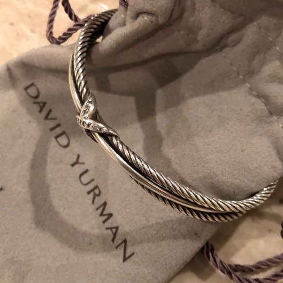 David Yurman X Crossover Bracelet with Diamonds - Picture 2 of 6